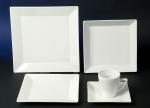 Quadrat Weiss Porzellanservice Serie